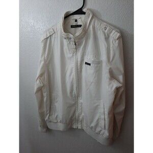 Men’s Size Large Vintage Members Only White Jacket **READ**